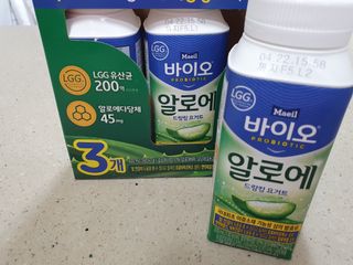 LIVE 매일바이오 알로에 드링킹 요거트 — 5점을 준 리뷰어가 2022년 4월 올린 사용 사진