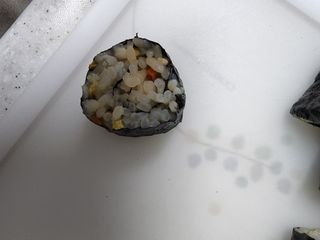 해풀잎 누구나 김밥*1ea [(혼합야채 35g *1ea,  김밥김 (5g, 5ea),  양념간장 (6g, 5ea), 참기름(5g, 2ea)] — 5점을 준 리뷰어가 2022년 7월 올린 사용 사진