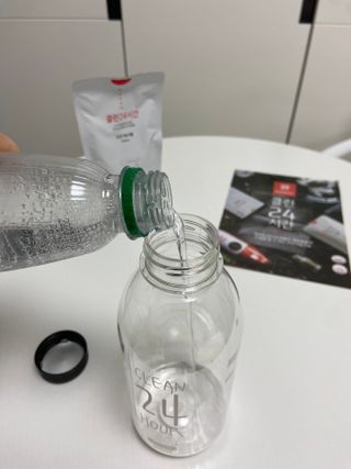 클린24시간 1BOX(5포) + 전용보틀(500ml) — 5점을 준 리뷰어가 2023년 1월 올린 사용 사진