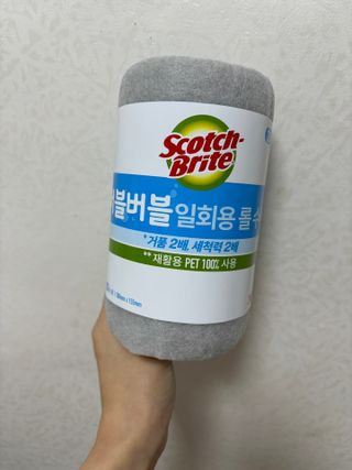 [3M] 스카치브라이트 버블버블 일회용 롤 수세미 — 5점을 준 리뷰어가 2024년 11월 올린 사용 사진