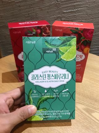 서울에프엔비 콜라스틴 3종 뷰티젤리스틱 45입 [ABC핏 15입 /  석류핏 15입 / 청스피루리나 15입] — 5점을 준 리뷰어가 2021년 9월 올린 사용 사진