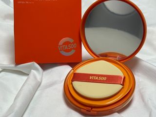 광동생활건강 MF[광동] 비타500✨주름개선·미백·SPF50+🌞퍼펙트쉴드 빅 선쿠션 본품 — 5점을 준 리뷰어가 2024년 5월 올린 사용 사진