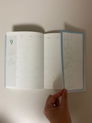 리훈 2023년 아이라이크 모눈 다이어리 미니달력 세트 — 5점을 준 리뷰어가 2022년 12월 올린 사용 사진