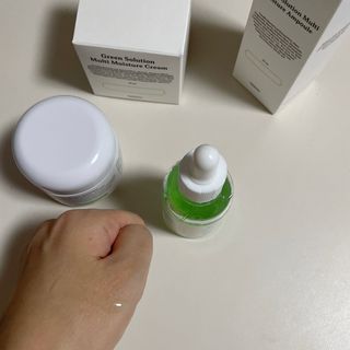 [녹산] 그린 솔루션 멀티 수분 앰플 + 그린 솔루션 멀티 수분크림 — 4.5점을 준 리뷰어가 2022년 11월 올린 사용 사진