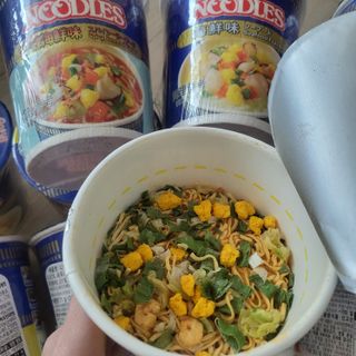 NISSIN 닛신 컵누들  4종 - 씨푸드오리지날, 씨푸드 스파이시, 씨푸드 커리, 씨푸드 XO소스 — 4점을 준 리뷰어가 2022년 2월 올린 사용 사진
