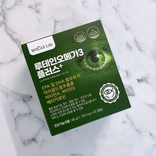 홀라이프 루테인오메가3 플러스 60캡슐  x 1박스(2개월분) — 5점을 준 리뷰어가 2022년 7월 올린 사용 사진