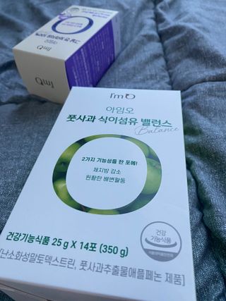 아임오 풋사과 식이섬유 밸런스 젤리 14포 — 4점을 준 리뷰어가 2021년 8월 올린 사용 사진