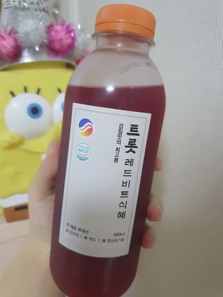 트롯전통식혜 트롯레드비트식혜 1리터 +500리터 — 5점을 준 리뷰어가 2021년 5월 올린 사용 사진