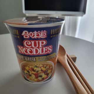NISSIN 닛신 컵누들  4종 - 씨푸드오리지날, 씨푸드 스파이시, 씨푸드 커리, 씨푸드 XO소스 — 5점을 준 리뷰어가 2023년 1월 올린 사용 사진