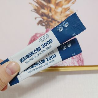 바른비타민 옵티엠에스엠2000 1박스 60포 관절 연골 복합건강기능식품 — 5점을 준 리뷰어가 2021년 6월 올린 사용 사진
