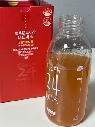 클린24시간 레드박스 1BOX(5포) + 전용보틀(500ml) — 5점을 준 리뷰어가 2024년 2월 올린 사용 사진