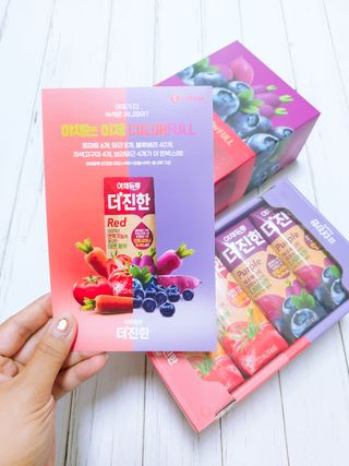 [롯데칠성] 야채듬뿍 더'진한 [롯데칠성] 야채는 이제 COLORFULL! 야채듬뿍  더 진한 레드 4개 +퍼플 4개 (총 8개) — 5점을 준 리뷰어가 2023년 6월 올린 사용 사진