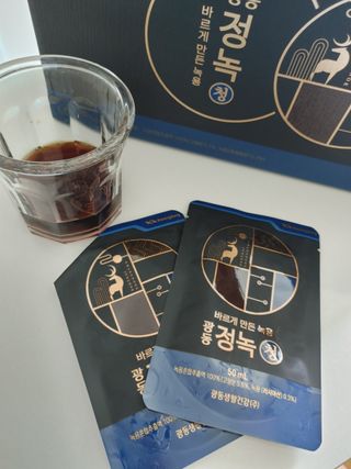 광동생활건강 [광동] 바르게 만든 녹용, 광동정녹청 30포. — 5점을 준 리뷰어가 2022년 6월 올린 사용 사진