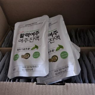 참유원 특허제조 활력 여주진액 여주즙 50포 — 5점을 준 리뷰어가 2022년 3월 올린 사용 사진