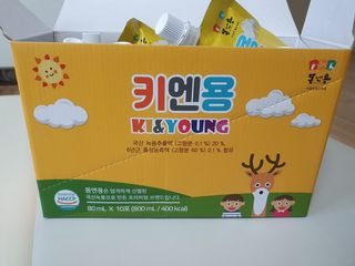 [몸엔용] 어린이, 초등학생의 영양간식 달콤 국산녹용 키엔용  80ml x 10포 — 5점을 준 리뷰어가 2021년 7월 올린 사용 사진