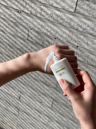 아이레시피 모이스트터치 스포츠 선밀크 50ml (SPF50+ PA+++) — 5점을 준 리뷰어가 2023년 2월 올린 사용 사진