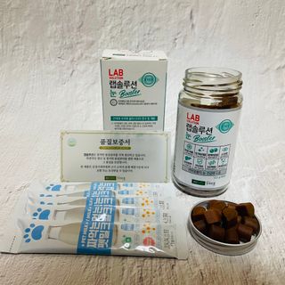 랩솔루션 강아지 영양제 3종 중 택 1 — 5점을 준 리뷰어가 2022년 5월 올린 사용 사진