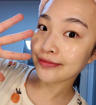 애디팬더 바이오시트앰플 기능성 마스크팩 — 5점을 준 리뷰어가 2021년 5월 올린 사용 사진