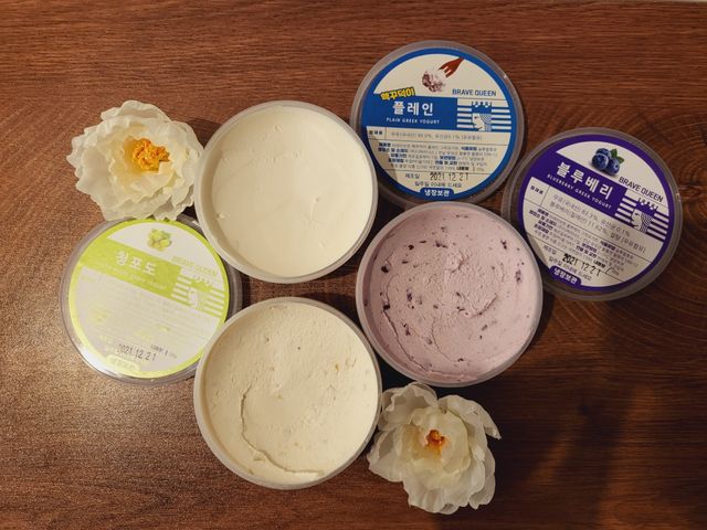 [브레이브퀸] 수제 그릭 요거트 3종세트 플레인 블루베리 청포도 리뷰 사진