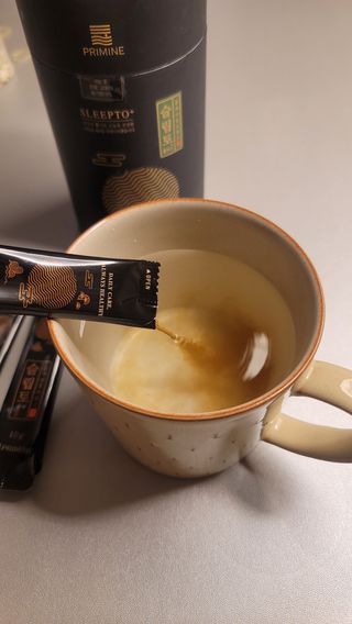 프리마인 자체 기업부설 연구소에서 찾아낸 건강한 수면의 비밀.  슬립토 플러스 30포 — 5점을 준 리뷰어가 2023년 4월 올린 사용 사진