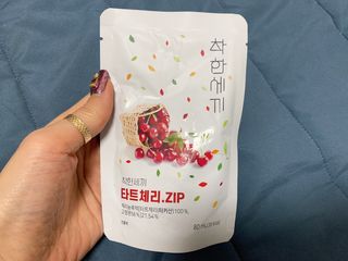 헬스업 착한세끼 타트체리 — 5점을 준 리뷰어가 2021년 5월 올린 사용 사진