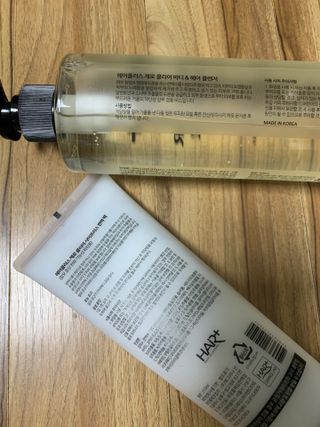 헤어플러스 제로클리어 샴푸 500ml, 두피팩 210ml 2종SET — 4.5점을 준 리뷰어가 2021년 3월 올린 사용 사진