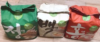 [풀무원] 자연은맛있다 정면, 백면, 홍면  세트 — 4.5점을 준 리뷰어가 2021년 4월 올린 사용 사진