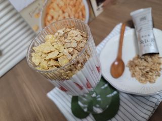 씨알푸드 유기농 쌀 시리얼 390g + 갓 구운 유기농 발아통곡물 150g — 5점을 준 리뷰어가 2021년 12월 올린 사용 사진