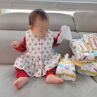 킨도 아기 물티슈 골드 일반형 — 5점을 준 리뷰어가 2021년 12월 올린 사용 사진
