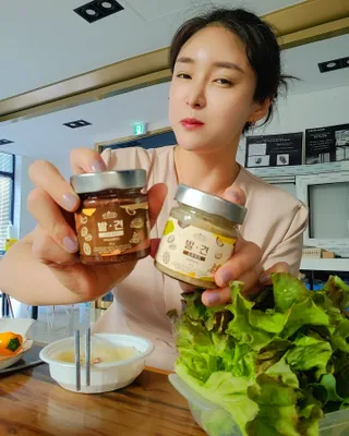 진테이블 발.견 스프레드  오리지널믹스 90g + 카카오스윗믹스 90g 2종 세트 — 5점을 준 리뷰어가 2022년 7월 올린 사용 사진