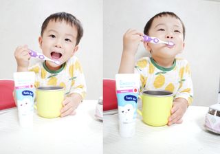 닥터데디스 안심무불소 베이비치약 60g + 여행용 미니 치약 15g — 5점을 준 리뷰어가 2022년 8월 올린 사용 사진