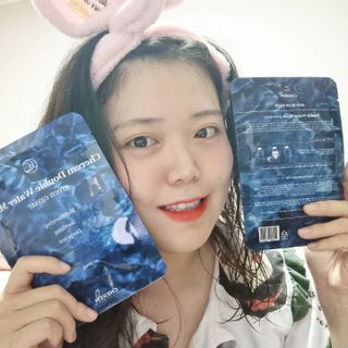 체르엠 그린 케비어 더블워터 마스크팩 5매입  2팩 — 5점을 준 리뷰어가 2021년 12월 올린 사용 사진