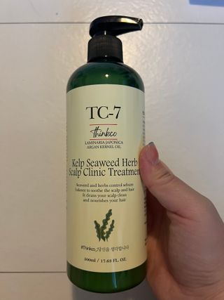 띵코 허브 샴푸, 트리트먼트, 바디워시 3종 — 5점을 준 리뷰어가 2022년 2월 올린 사용 사진