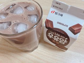 빙그레 우유얌 초코 / 우유얌 딸기 — 4점을 준 리뷰어가 2021년 4월 올린 사용 사진