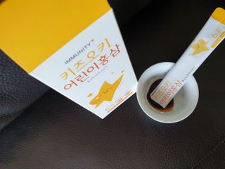 [이뮤니티플러스]우리아이 면역오키, 건강오키 _ 키즈오키 어린이홍삼 10포 1box — 5점을 준 리뷰어가 2022년 2월 올린 사용 사진