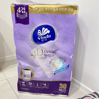 빈다 4Deluxe 4겹 엠보싱 롤 화장지 — 5점을 준 리뷰어가 2022년 4월 올린 사용 사진
