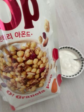 오!그래놀라팝 현미아몬드 — 5점을 준 리뷰어가 2022년 4월 올린 사용 사진
