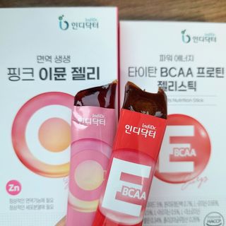 인디닥터 면역 생생 핑크 이뮨 젤리 + 타이탄 BCAA 프로틴 젤리스틱 — 5점을 준 리뷰어가 2022년 6월 올린 사용 사진