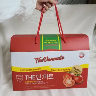 제이제이바이오 더단마토 프리미엄주스 100ml 30팩입 - 무설탕 스테비아 토마토즙 — 5점을 준 리뷰어가 2021년 11월 올린 사용 사진