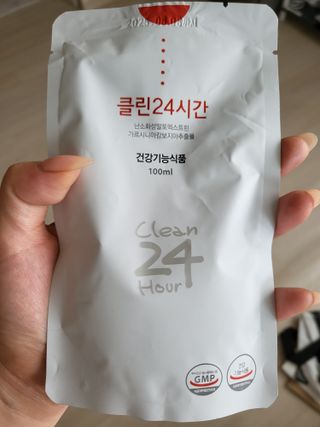 클린24시간 1BOX(5포) + 전용보틀(500ml) — 5점을 준 리뷰어가 2023년 7월 올린 사용 사진