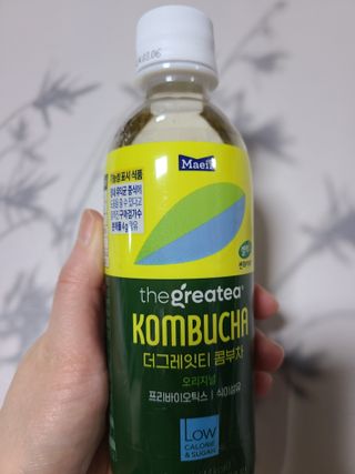 더그레잇티 콤부차 [매일유업] 더그레잇티 44kcal 콤부차 300ml *12개입 (오리지널 6개+베리리치 6개) — 5점을 준 리뷰어가 2023년 7월 올린 사용 사진