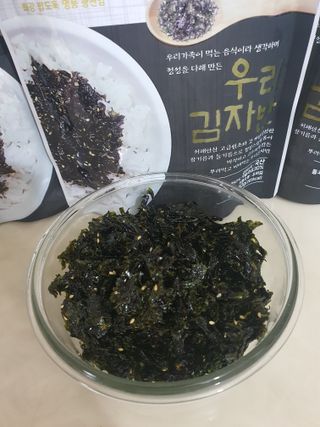 광천우리맛김 우리집밥도둑 맛있는광천김 우리김자반 50g 5봉 — 5점을 준 리뷰어가 2021년 10월 올린 사용 사진