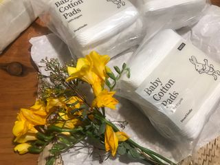 디어엘로디 프리미엄 유기농 베이비 솜티슈 40매 3 + 1 PACK — 5점을 준 리뷰어가 2021년 2월 올린 사용 사진