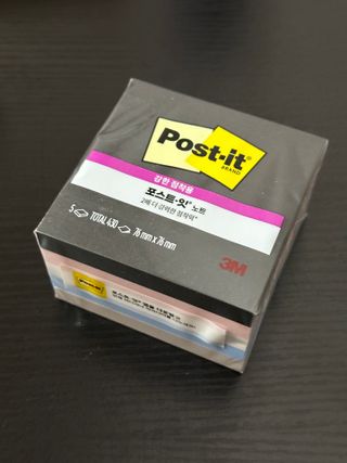 [3M] 포스트잇 점착메모지 강한점착용 노트654 심플리서린 5패드 430매 — 5점을 준 리뷰어가 2024년 9월 올린 사용 사진