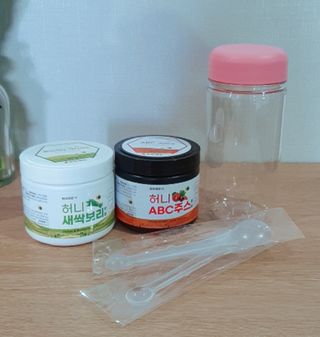 [중소기업유통센터 X 우수소상공인] 허니ABC주스분말90g + 허니새싹보리분말70g 2개세트 — 5점을 준 리뷰어가 2020년 12월 올린 사용 사진