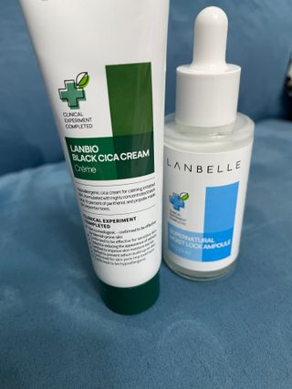 랑벨 랑바이오 블랙 시카 크림 50ml(블랙비 프로폴리스, 시카 4종, 판테놀 10 함유) — 5점을 준 리뷰어가 2023년 2월 올린 사용 사진
