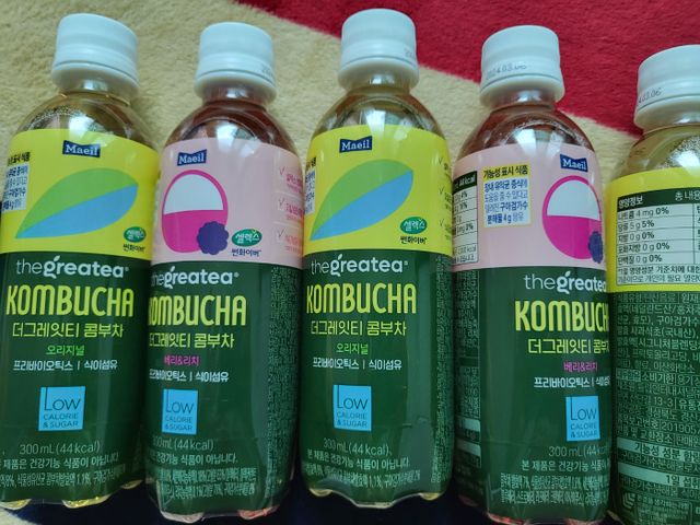 [매일유업] 더그레잇티 44kcal 콤부차 300ml *12개입 (오리지널 6개+베리리치 6개) 리뷰 사진