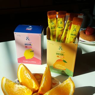 비타앤C 레몬맛, 망고맛 — 5점을 준 리뷰어가 2021년 4월 올린 사용 사진