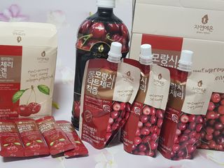 자연에온 몽모랑시 타트체리 3종 세트 구성 - 저분자콜라겐젤리, NFC 착즙주스 — 5점을 준 리뷰어가 2021년 7월 올린 사용 사진