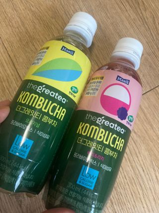 더그레잇티 콤부차 [매일유업] 더그레잇티 44kcal 콤부차 300ml *12개입 (오리지널 6개+베리리치 6개) — 5점을 준 리뷰어가 2023년 7월 올린 사용 사진